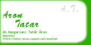 aron tatar business card