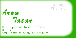 aron tatar business card